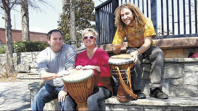 Drum-Circle-Luke-Conway-Lisa-Rivas-Evans-and-Justin-Conway