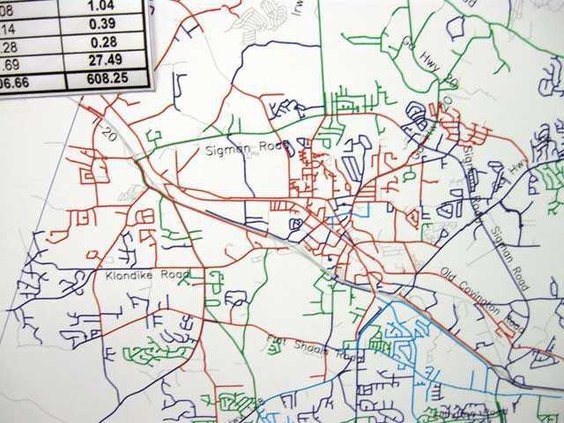 water-map-red-pipe-close-up