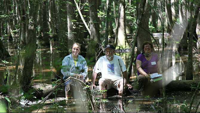 L-to-R--Meddie-Metz-a-senior-at-Emory-Steven-Baker-associate-professor-of-biology-at-Oxford-College-and-Dena-Keiss-assistant-principal-at-Intown-Community-School-in-DeKalb-2