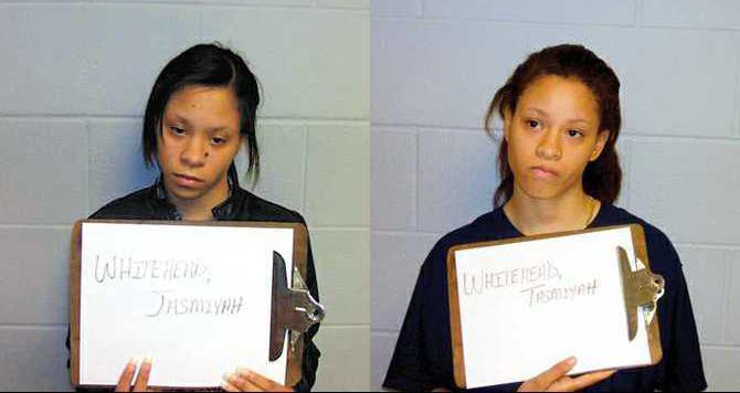 Jasmiyah and Tasmiyah Whitehead arrest mugs