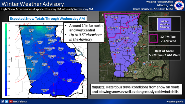 Winter weather advisory issued