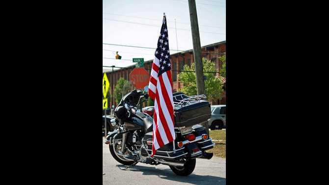 bike and flag