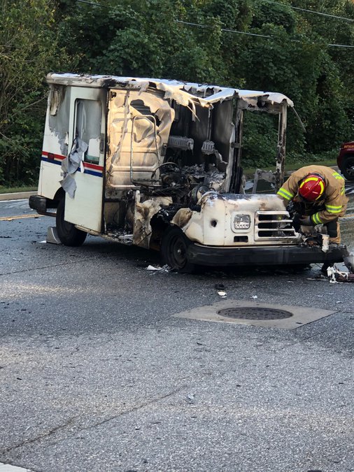 USPS mail truck caught on fire in Covington The Covington News