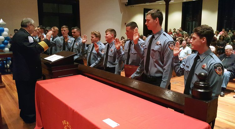 Firefighters take oath