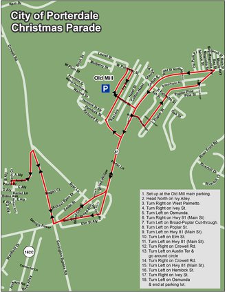 Porterdale Parade Route