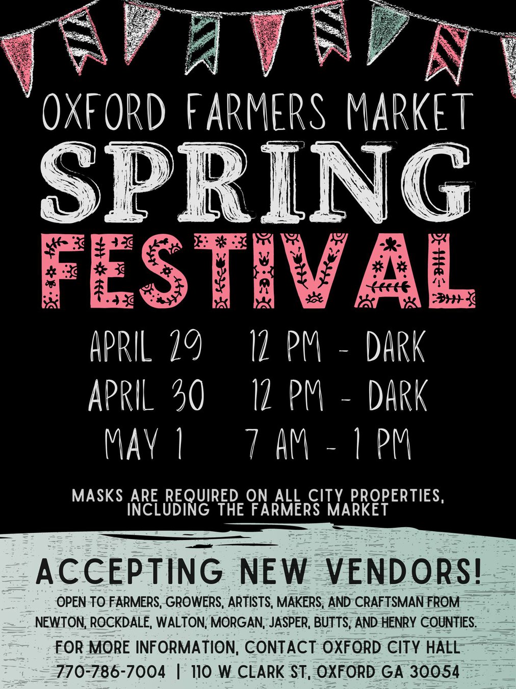 NEWTON EVENTS Trail Activities Oxford Farmers Market Spring Festival