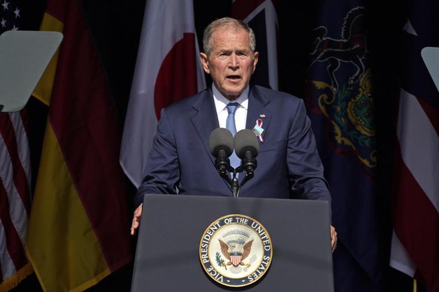 Bush at Shanksville, Pa.