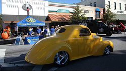 yellow car and rotary