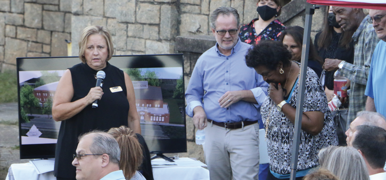Keck speaks at Baker Field