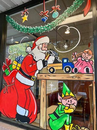 Christmas mural