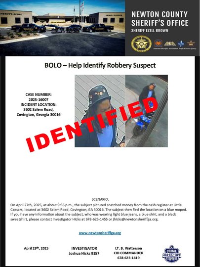 Police identify robbery suspect who fled on 'blue moped'