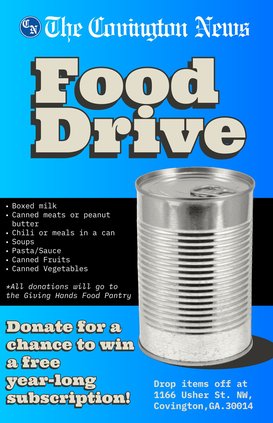 food drive flyer