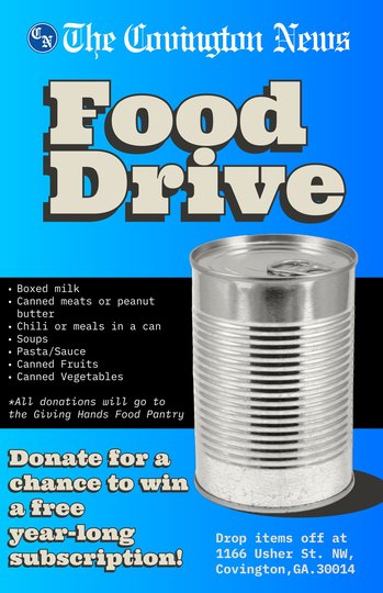 The Covington News to hold food drive through end of year