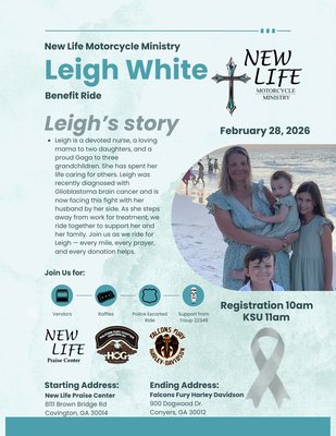 leigh white benefit ride flyer