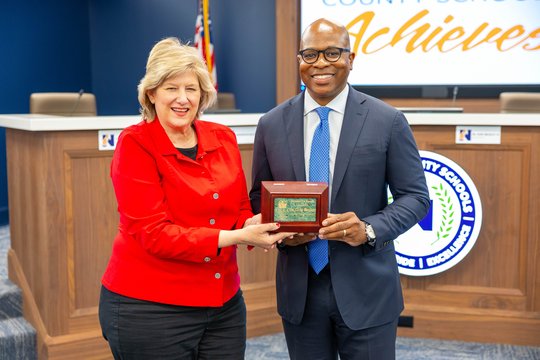 NCS Superintendent Duke Bradley receives statewide award