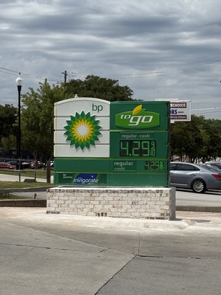 gas at $4.29/gallon