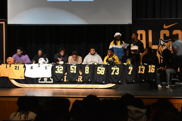 Nine Alcovy football players sign scholarships to Arkansas Baptist