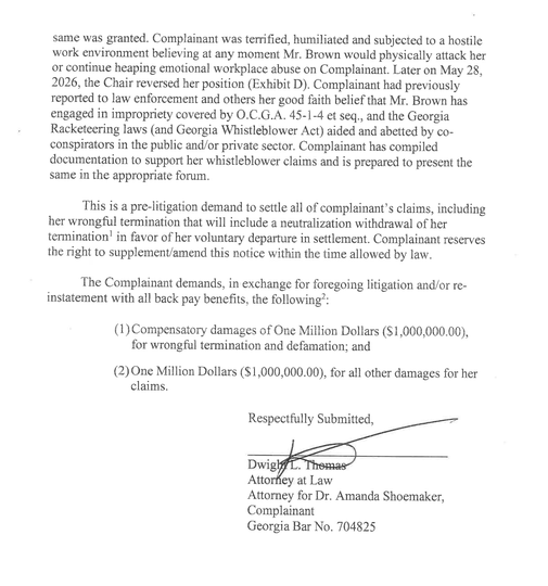Amanda Shoemaker requests $2 million from Newton County following controversy